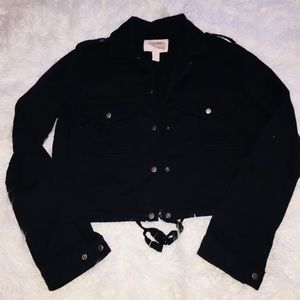 Black crop top jacket